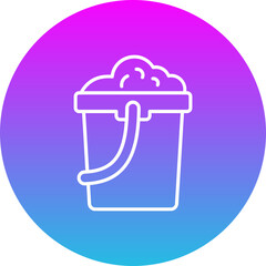 Bucket Gradient Circle Line Inverted Icon