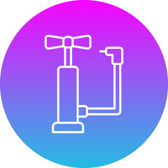 Air Pump Gradient Circle Line Inverted Icon