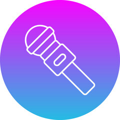 Mic Gradient Circle Line Inverted Icon