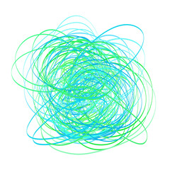 Colored tangled on white. Chaos pattern. Scribble sketch. Colorful background with array of lines. Intricate chaotic texture. Art creation. Print for banners, posters and t-shirts