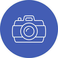 Camera Multicolor Circle Line Inverted Icon