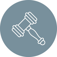 Hammer Multicolor Circle Line Inverted Icon