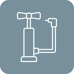 Air Pump Multicolor Round Corner Line Inverted Icon