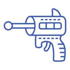 Space Gun Multicolor Line Icon