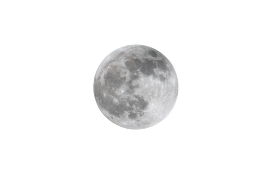 moon on white background