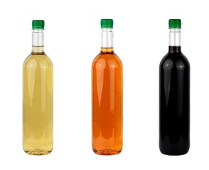 three wines in the plastic bottle