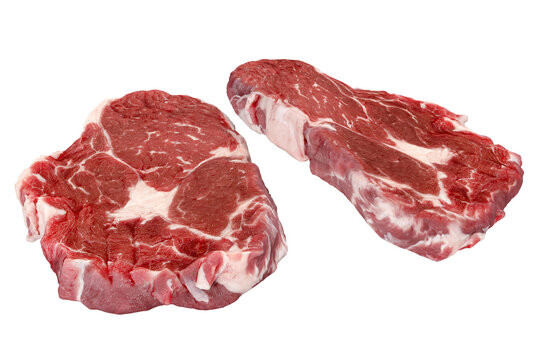 Fresh raw beef steak transparent background, high quality details