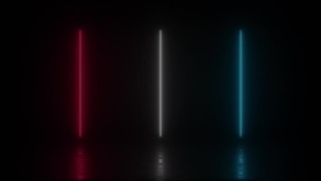 Concept 175-N1 Animated abstract neon light with led light effect, flickering pattern and reflection effect.