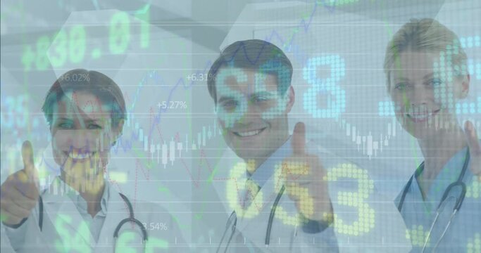 Animation of financial data processing over diverse doctors