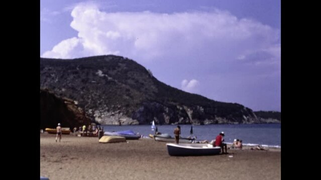 Italy 1977, Giglio island view in 70s