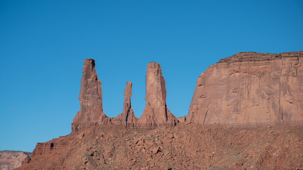 The three Sisters in monument valley