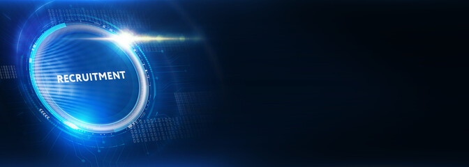 Business, Technology, Internet and network concept. Recruitment career employee interview business HR Human Resources concept. 3d illustration