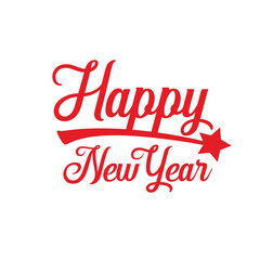Happy New Year sign lettering