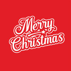 Merry Christmas red sign lettering