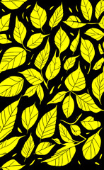 Tropical leaf background, Luxury nature leaves pattern design, Golden leaf line arts, Hand drawn outline design for fabric , print, cover, banner and invitation, Vector illustration.