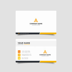 design business card White and yellow Corporate Professional