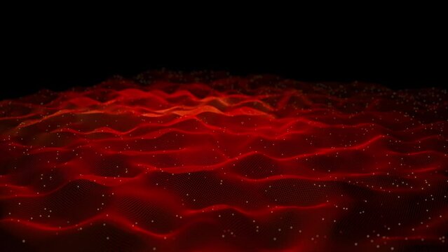 3d data wave background. Abstract technology digital network flow in a wave in the void. Science, sound, information concept. 