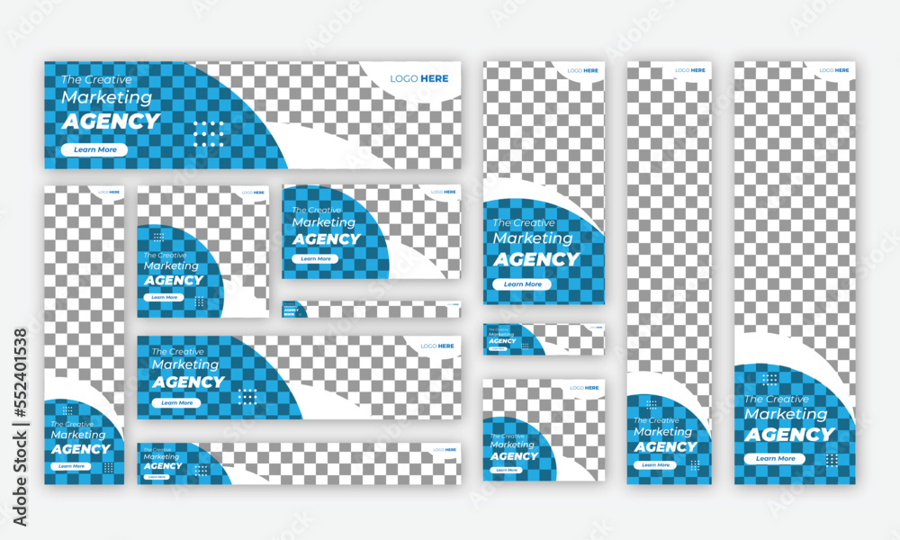 Wall mural banner design web template set, horizontal header web banner.modern background for website design, s
