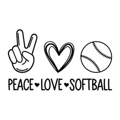 Peace Love And Softball