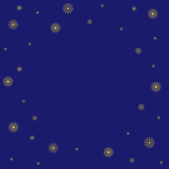 Fototapeta premium Golden christmas luxury snowflake background for banner or christmas greeting card