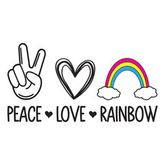 Peace Love And Rainbow