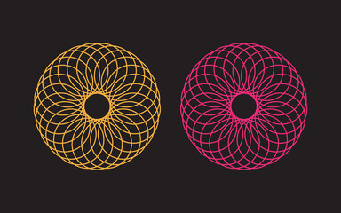 Abstract circle geometric pattern vector design, abstract illustration