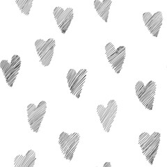 graphic black heart pattern, romance pattern