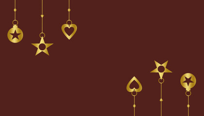 Christmas - universal gold maroon card