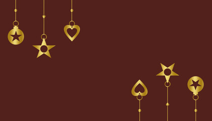 Christmas - universal gold maroon card © Paweł Żmich