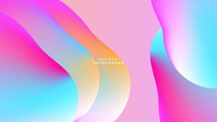 abstract neon gradient 3d fluid liquid blob background