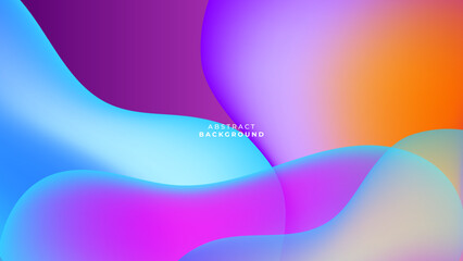 abstract neon gradient 3d fluid liquid blob background