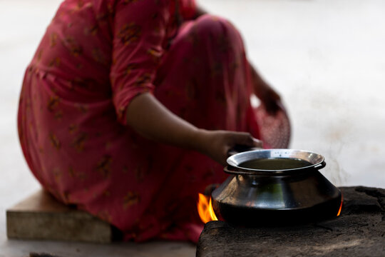 Cooking With Fire. Rural India.