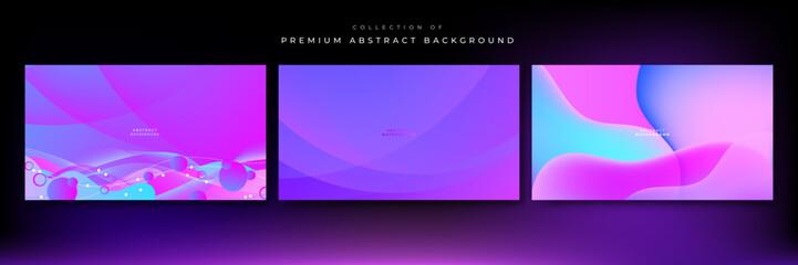 Abstract neon gradient background with retro cyber punk 70s 80s 90s old cyberpunk style