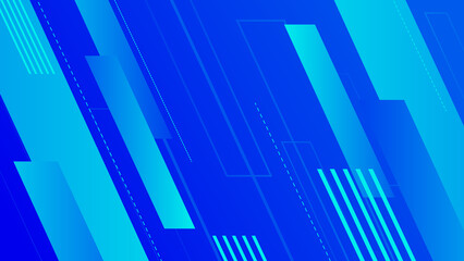 Blue background with speed motion sport geometric memphis style