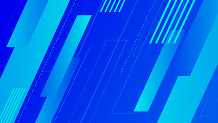 Blue background with speed motion sport geometric memphis style