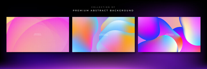 Abstract neon gradient background with retro cyber punk 70s 80s 90s old cyberpunk style