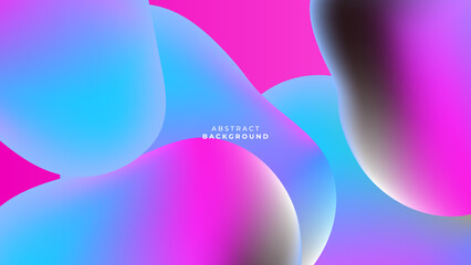 Abstract neon cyberpunk background with liquid fluid blob 3d retro vibes gradient color 70s 80s 90s