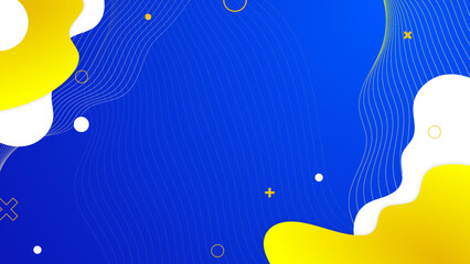 blue and yellow abstract background with waves
