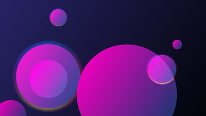Abstract colorful black and pink purple background with circle