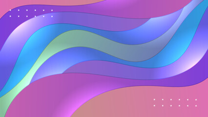 Abstract colorful wave background