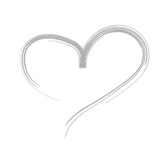 heart drawn on a white background