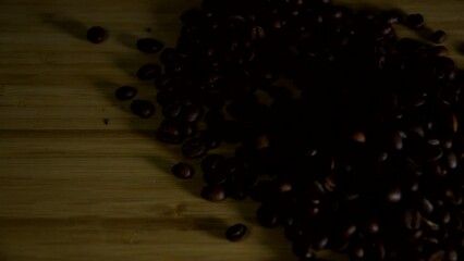Lights, with coffee beans, b-roll