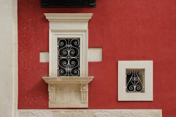 palace (?) in ragusa in sicily in italy  - obrazy, fototapety, plakaty