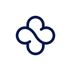 Medical infinity cross logo design. Graphic symbol for medical corporate business identity. Vector linear logo design