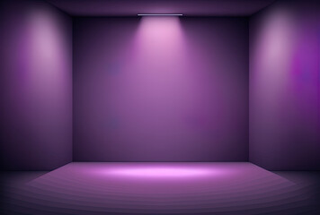 Dark gradient purple studio background for a notion in a background for a product. Generative AI