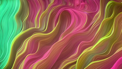 Obraz premium COLORFUL 3D WAVE LINES ABSTRACT BACKGROUND