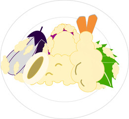 天ぷらの盛り合わせ