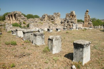 Hadrianic Baths in Aphrodisias Ancient City in Aydin, Turkiye
