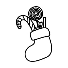 Christmas greeting card with cute sock design