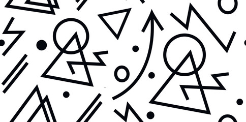 seamless lines, shape, circle, doodle, dot. abstract background in a minimalist style. monochrome pattern for print, paper, web design. vector art illustration.